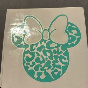Teal Minnie cheetah print